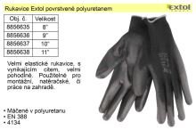 Rukavice Extol vel.  8" povrstvené polyuretanem
