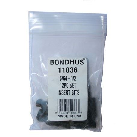 BONDHUS Sada bitů inch BIX 12 krátký25mm