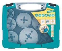 Wolfcraft Wolfcraft sada 6 Bi-metalových děrovek elektro 40-86 mm + upínací trn, v kufru 5423000 (1)