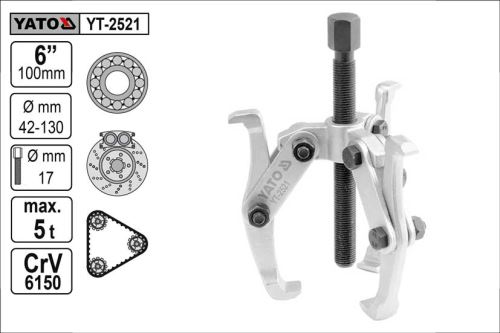 YATO YT-2521 Stahovák tříramenný šířky ramen 150 mm, délky 150 mm