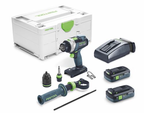 FESTOOL Akumulátorový příklepový vrtací šroubovák QUADRIVE TPC 18/4 TBX4,0 I-Plus
