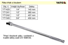 YATO Páka trhák s kloubem 3/4" délka  450mm