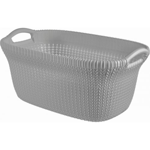KETER CURVER KNIT 40L Koš na čisté prádlo 60 x 27 x 39 cm, šedý 03677-099