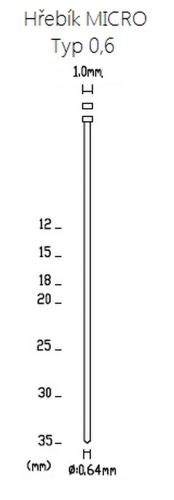 Hřebík MICRO Typ 06/35 - 10 000ks