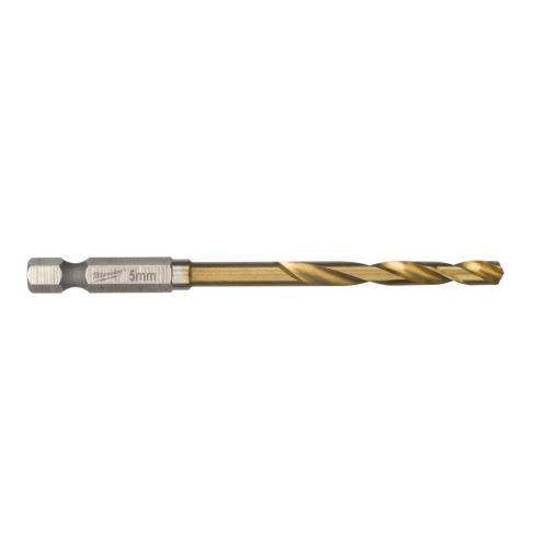 MILWAUKEE Vrták do kovu šestihranná stopka do kovu 1/4" RED HEX HSS-G TiN 5 mm