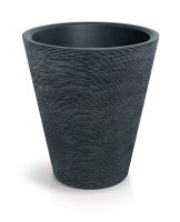 Květináč TUBRA ROUND dvojitá stěna 80 cm - barva: černý granit Květináč TUBRA ROUND dvojitá stěna 80 cm - barva: černý granit