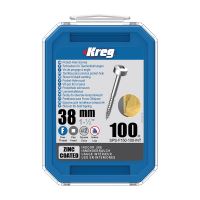 Kreg Zinc Pan-Head Šrouby pro skryté spoje - 38 mm, jemný závit, 100 ks Kreg Zinc Pan-Head Šrouby pro skryté spoje - 38 mm, jemný závit, 100 ks