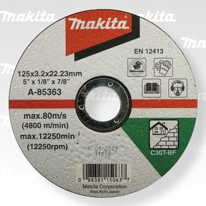 MAKITA řezný kotouč 125x3x22 kámen