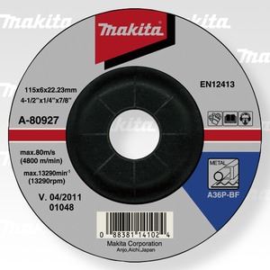 MAKITA kotouč brusný na kov 115x6x22 ocel