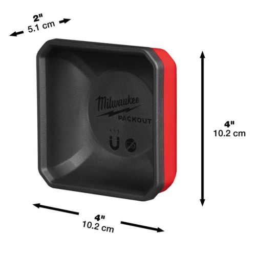MILWAUKEE PACKOUT Miska magnetická rozměru 10 x 10 cm 4932493380