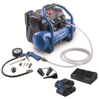 Scheppach C-ACT160/6-X-SET S2 2x20 V IXES aku bezolejový kompresor 6 l + 2x 2Ah baterie + duální nabíječka 2,4 A