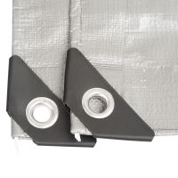 Plachta Procraft ST4x5 200g/m2 nepromokavá s oky 4x5 m stříbrná (5)