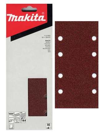 MAKITA brusný papír suchý zip 93x185mm K60 10ks