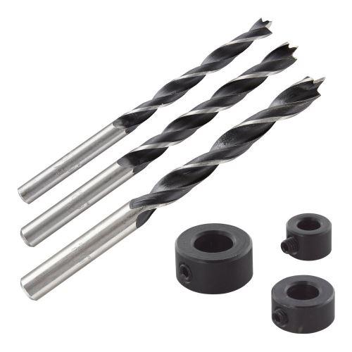 Wolfcraft 3 kolíkové vrtáky + zarážky 6-8-10 2730000
