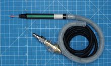 BGS technic KG BGS Technic Pneumatická přímá mikro bruska set s ohebnou hřídelí, 17dílů, 3,2mm (1)