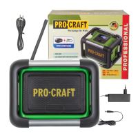 Aku / síťové rádio Procraft PJS20 DAB+, FM, Bluetooth 5.3, 80W (vč. 230V adaptéru, bez akumulátoru