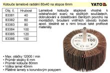 Kotouč lamelový radiální na stopce 80x40 P-150