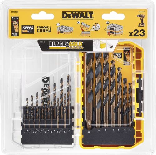 DEWALT DT70729  sada vrtáků do kovu HSS-G  23 dílná