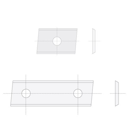 IGM N014 Žiletka tvrdokovová Z2 zkosená - 50x12x1,5 LaminoMDF L