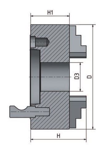 OPTIMUM 3-čelisťové sklíčidlo s centrickým upínáním ø 315 mm Camlock 8