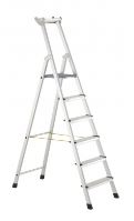 ZARGES XL step S nýtovaný stojací žebřík, eloxovaný, kód 41227